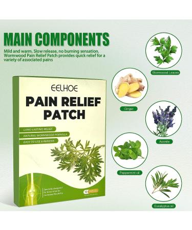 Wormwood Knee Pain Relief Patches - 30pcs Arthritis Pain Relief Kit for Knee, Neck, and Shoulder - Long Lasting Warming Plaster Pads for Muscle Soreness - Buy Online on GoSupps.com