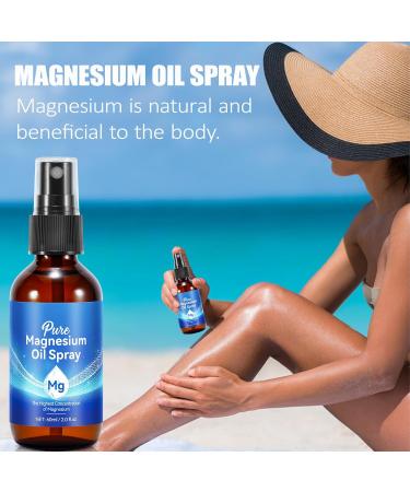 Pure Magnesium Spray Oil Magnesium Oil for Feet and Sleep Easy to Absorb 2.02 Fl Oz - Buy Online on GoSupps.com