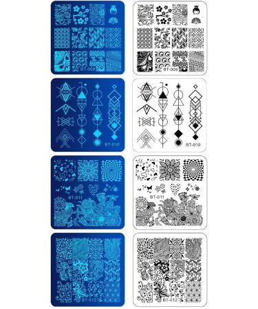 Biutee Vintage Ethnic Nail Stamping Plates Kit - Set of 10 with Stamper, Scraper, and Storage Bag - Buy Online on GoSupps.com