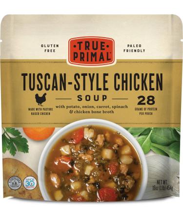 True Primal Tuscan-Style Chicken Soup 8-pack Ready to eat Gluten free Paleo Pastured chicken Whole30 Bone broth
