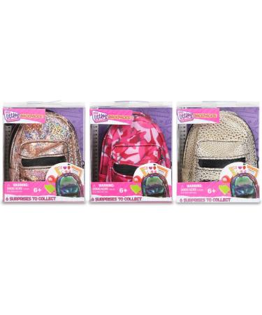 REAL LITTLES - Micro Backpack - 3 Pack with 18 Stationary Surprises Inside! - Styles May Vary