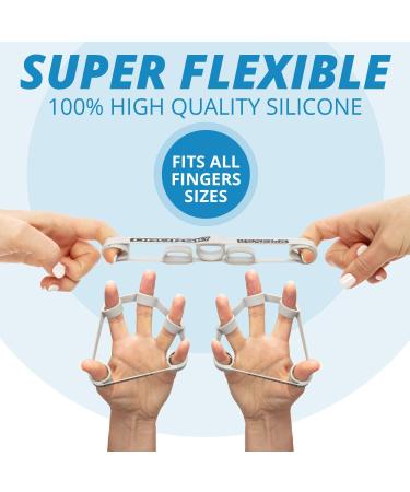 Finger Strengthener Hand Resistance Bands - Improve Grips Performance with 8pcs Finger Exerciser for Grip Strength Trainer and Muscle Exercises (4 Levels 6.6lb, 8.8lb, 11lb, 13.2lb) - Buy Online on GoSupps.com