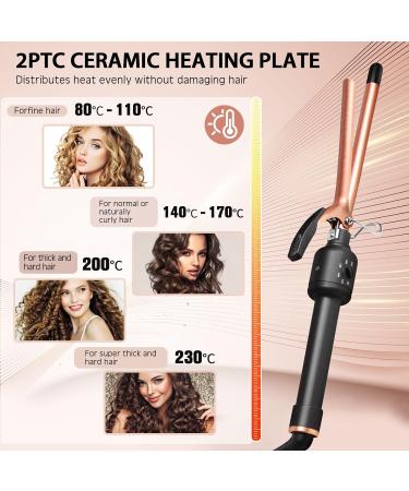 Hyadry 13mm Ceramic Curly Winder - Antistatic Tourmaline Curling Rod & Adjustable Temperature Curler - Buy Online on GoSupps.com