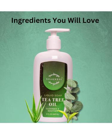 Liquid Hand Soap with Tea Tree Oil - Gentle Cleansing & Nurturing Multi-Purpose Hand Wash 9 fl oz | Shop Internationally - Buy Online on GoSupps.com