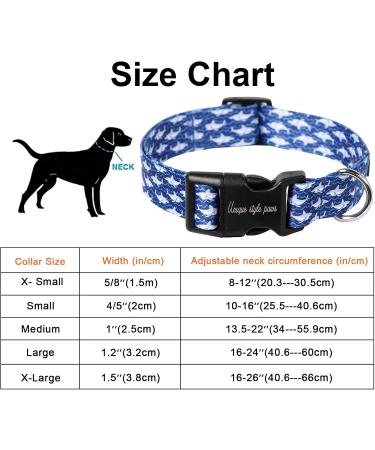 Unique Blue Shark Dog Collar - Halison Colle Stylish & Durable for Small Medium & Large Dogs - Buy Online on GoSupps.com