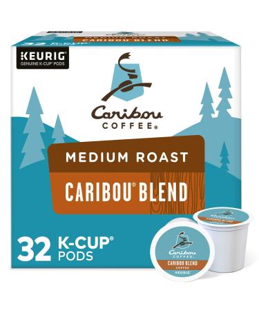 Caribou Coffee Caribou Blend, Keurig Single-Serve K-Cup Pods, Medium Roast Coffee, 32 Count Caribou Blend 32 Count (Pack of 1)