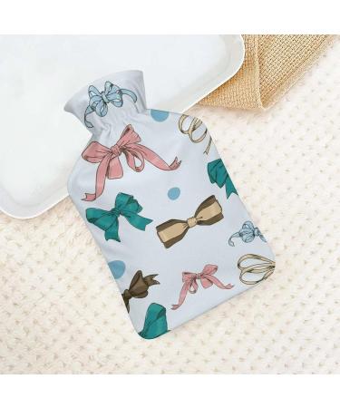 Color Bow Hot Water Bottle with Plush Cover - Hand Warmer for Adults & Children | 26.5x15.3cm - Buy Internationally - Buy Online on GoSupps.com