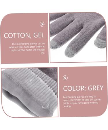 minkissy 1 Pair Pink Gloves Gel Gloves for Women Hand Caring Gloves for Women Gloves for Dry Hand Comfortable Gel Gloves Hand Protection Overnight Spa Gloves Moisturizing Lotion Cotton 21x14cm Grey - Buy Online on GoSupps.com