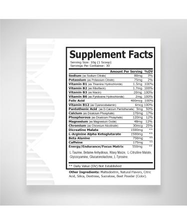 Nitric Oxide Pre Workout Powder - Honeydew Watermelon Flavor | L-Arginine Vegan Non-GMO Gluten Free | Energy & Muscle Support | Made in USA - Buy Online on GoSupps.com
