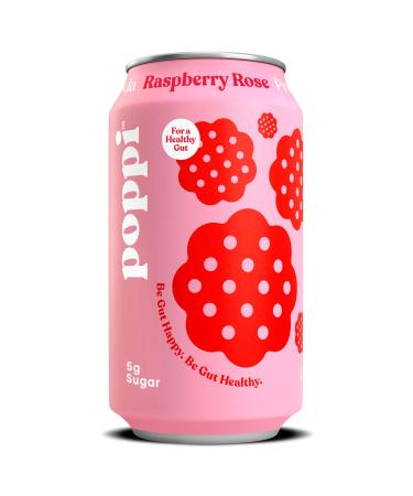 Poppi Raspberry Rose Prebiotic Soda, 12 Fl Oz