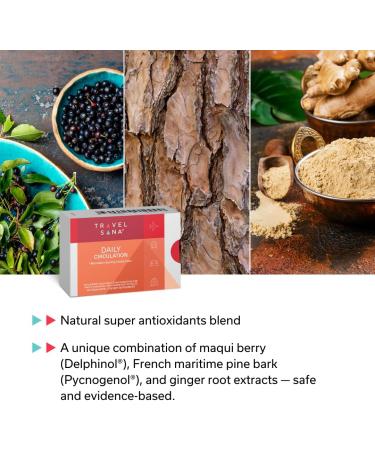 Daily Circulation | Super Antioxidants Supplement & Daily Circulatory Support | Maqui Berry (Delphinol), French Maritime Pine Bark (Pycnogenol), Ginger Root Extracts | 30 Servings 30 Count (Pack of 1) - Buy Online on GoSupps.com