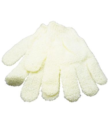 GS-Nails Massage Gloves Shower Gloves Peeling Gloves Peeling 1 Pair (Yellow)