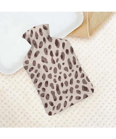 Hot Water Bottle with Lid - Animal Skin Pattern Rubber Bag for Pain Relief Cramps & Foot Warmer | Hot & Cold Therapy - Buy Online on GoSupps.com