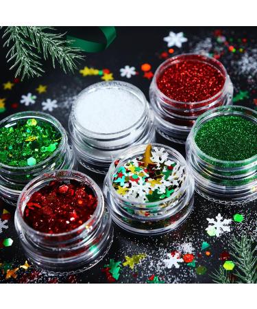 Buy Christmas Nail Art Glitter Sequins | 3D Holographic Winter Snowflake Accessories | International Shipping - Buy Online on GoSupps.com