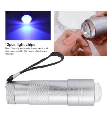 Mini Nail Art Press Light - Handheld Silicone Lamp for Sequins & Embossing | 12 Light Chips Manicure Tools - International Shipping - Buy Online on GoSupps.com