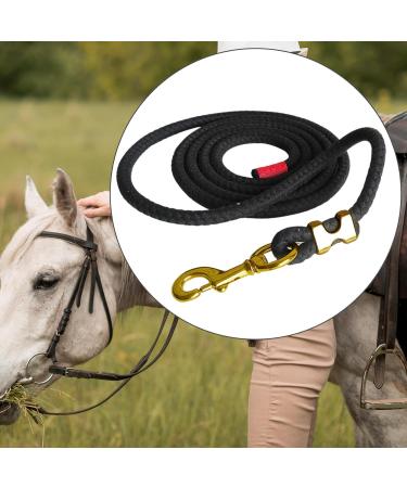 Buy Magideal Faircase: Cotton Braided 2m Black Horse Reins with Carabiner Hooks - Ideal for Training Horses Pets and Sheep | International Shipping Available - Buy Online on GoSupps.com