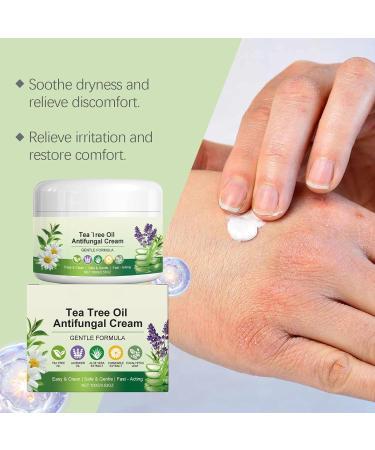  Nuvilo Antifungal cream with tea tree oil moisturizing cream for feet and hands relieves itchy skin - Buy Online on GoSupps.com