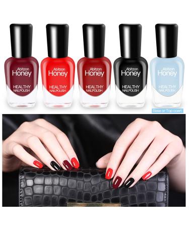 Abitzon NEW Nail Polish Set - 10 Non-Toxic Eco-Friendly Quick Dry Pull-Off Formula | Water-Based Style - Buy Online on GoSupps.com