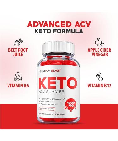 Premium Blast Keto Gummies - Vegan Formula with ACV - 60 Advanced Weight Loss Gummies - Buy Online on GoSupps.com