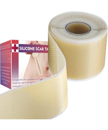 Silicone Scar Sheets(1.6 x 120 ) Effective Silicone Scar Tape for Scars Removal Treatment Prevent Professional Silicone Scar Strips for Scars by C-Section Surgery Burn et (6in*120in)