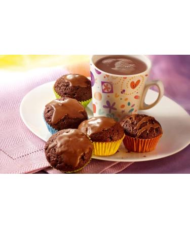 Gluten-Free Chocolate Muffins with Cocoa Glaze - 8 Pack | Perfect Treat for Celiac Disease | 12 Paper Shapes Included - Buy Online on GoSupps.com