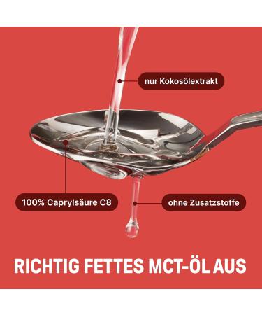 Braineffect MCT Oil C8 - 300% More Ketones 100% C8 Coconut Extract - Ideal for Keto Diet & Bulletproof Coffee - 4x1000ml - Buy Online on GoSupps.com