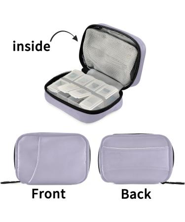 Naanle 7 Day Pill Box Organizer - Portable Weekly Vitamin Holder Lavender Purple Travel Case Compact Size - Ideal for Supplements - Buy Online on GoSupps.com