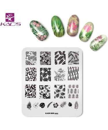 KADS Nail Art Stamping Plate Set - Night Sky, Flower, Beach Designs | 4Pcs Template Image Plates for Salon-quality Nail Designs - Buy Online on GoSupps.com