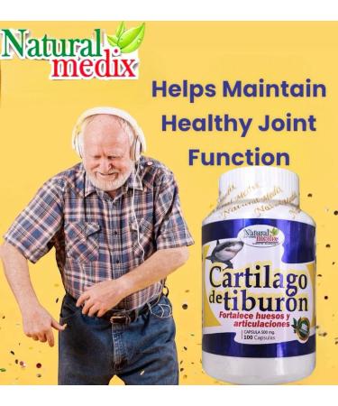 Natural medix Cartilage Joint Support Supplement with Glucosamine Collagen & Magnesium 100 Caps - Cart lago de Tiburon - Buy Online on GoSupps.com
