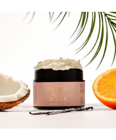 Active Luxe Premium Body Butter Beurre Corporel l huile de coco beurre de karit & huile d amande Parfum orange et vanille Soin du corps pour peau s che 200 ml - Buy Online on GoSupps.com
