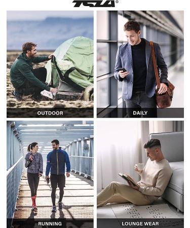 TSLA Men's Microfiber Soft Fleece Lined Thermal Underwear Set - Black X-Large - Buy Online on GoSupps.com