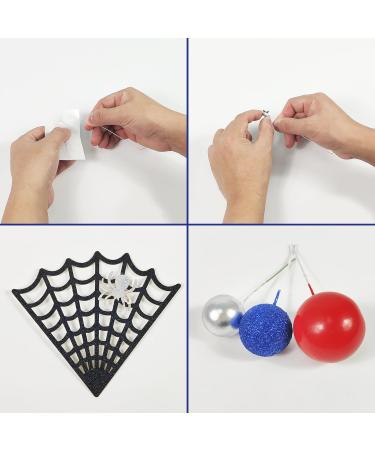 DRWATE Spider Cake Topper with Spider Web Balls Stars for Boys Men Birthday Party Baby Shower Supplies (Spider) - Buy Online on GoSupps.com