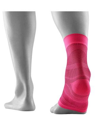 Bauerfeind Ankle Sleeve - Sports Compression Support Bandage for Running & Fitness | Unisex XL Pink - Protects Right & Left Ankle - Buy Online on GoSupps.com