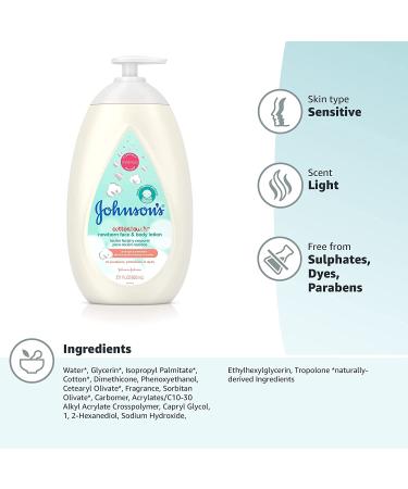 Johnson's CottonTouch Newborn Baby Face and Body Lotion - Hypoallergenic Moisturization with Real Cotton - 27.1 fl. oz - Paraben, Sulfate, and Dye-Free - Buy Online on GoSupps.com