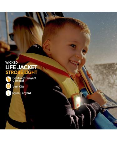 WICKED Life Jacket Strobe Light for Man Overboard Survival Vest Water Activated  High Intensity Beam Locator  Emergency Long Range Rescue LED Flashing Beacon 4 - Buy Online on GoSupps.com