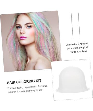 FRCOLOR 33 Pieces Silicone Hair Colour Cap Cover Salon Hairdressing Cape Hair Highlight Kit Hair Dye Brush Hair Dye Kit Tool Reusable Highlight Cap Hook Highlight with Hooks - Buy Online on GoSupps.com