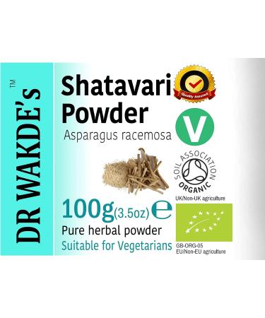 Organic Shatavari Powder - 100g | Pure Raw & Dried | Vegan Ayurvedic Herb | Dr. Wakde's | Same Day Dispatch - Buy Online on GoSupps.com
