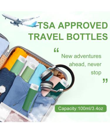 Travel Bottles for Toiletries - TSA Approved 3.4 oz Leak Proof Silicone Set (4 Pack) | BPA Free Travel Essential for Shampoo Conditioner & Lotion - Buy Online on GoSupps.com