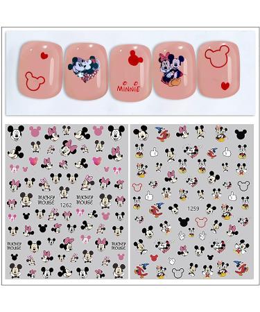 Mickey Mouse Nail Art Stickers 3D Self-Adhesive Decals for Women Girls Kids - Cute Kawaii Cartoon Design - Buy Online on GoSupps.com