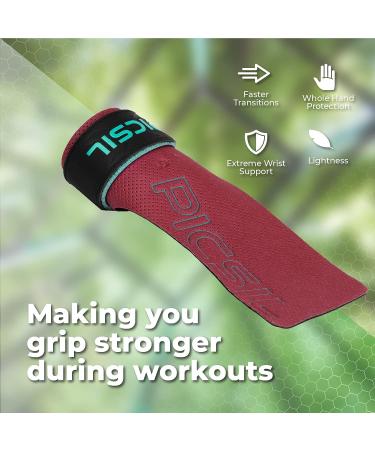 PICSIL Azor Grips: Light & Resistant Workout Grips with Enhanced Magnesium Retention for Weightlifting & Gymnastics - Wine (S-M) - Buy Online on GoSupps.com