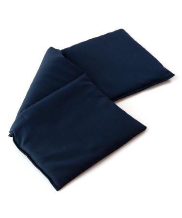 Rapeseed pillow 20x50cm large 3-chamber dark blue - heat pad grain pillow - dark blue