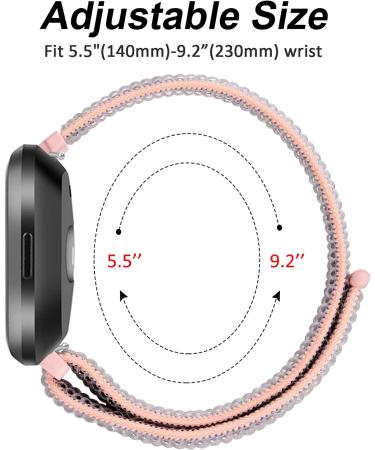 4 Pack Nylon Bands for Fitbit Versa 2 Bands/Fitbit Versa/Versa Lite/Versa SE for Women Men  Soft Breathable Sport Replacement Wristbands for Fitbit Versa 2 (4 Pack C) 001  Black Sand/Cape Code Blue/Pink Sand/Seashell - Buy Online on GoSupps.com