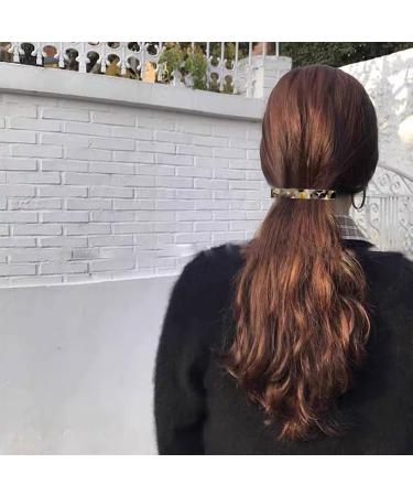 French-Designed Tortoise Shell Hair Barrettes | Acetate & Acrylic | Automatic Clip for Women - Buy Online on GoSupps.com