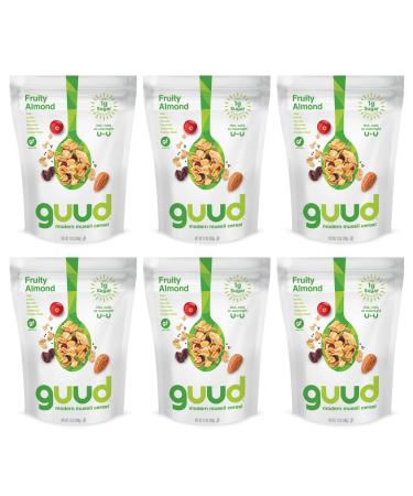 GUUD Fruity Almond Muesli Cereal, 12 Ounce (Pack of 6), Gluten Free, Oats, Raisins, Almonds, Cranberries, Flax Seeds, Pumpkin Seeds, Vegan, Non-GMO Certified, Kosher