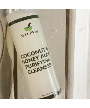 M.D. Blend Coconut & Honey Aloe Purifying Cleanser | Organic Face Wash for Women & Men | Gentle Vegan Foaming Facial Cleanser for All Skin Types | Non-Toxic Clean Ingredients | 120ml Airless Pump - Buy Online on GoSupps.com