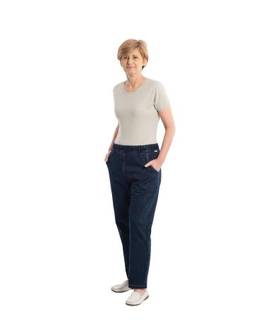 4510 Care overall Care Active Active overall Jeans with back zip for women and men (S) S Denim blue