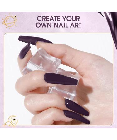 VOXURY Dark Purple Gel Nail Polish 15ml | Long-Lasting Deep Purple UV Gel Polish for DIY Nail Art | Spring Summer Soak Off Manicure Gel Polish - Buy Online on GoSupps.com