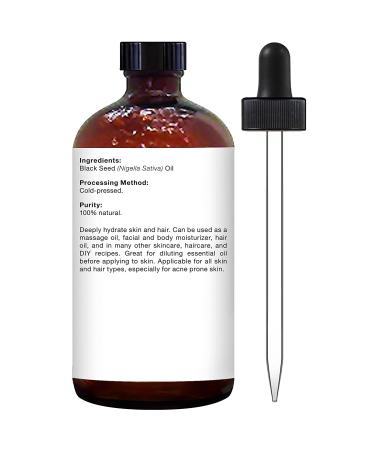 MAJESTIC PURE Black Seed Oil - 100% Natural & Cold Pressed Liquid - Turkish Black Cumin Seed Oil - For Hair Growth, Skin, Face, Massage - 4 fl oz - Buy Online on GoSupps.com