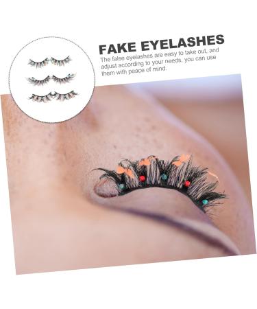 FOMIYES 3 Pairs Fake Eyelashes Halloween Decor False Lashes False Eyelashes Fake Lashes Makeup Accessories Makeup Supplies Wispy Eyelashes Women Eyelashes Slim Chemical Fiber Extend - Buy Online on GoSupps.com