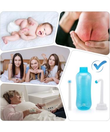 Peri Bottle 500ml: Portable Travel Bidet for Postpartum Care, Baby, Women, Bedridden Patients - Includes 2 Nozzles - Buy Online on GoSupps.com